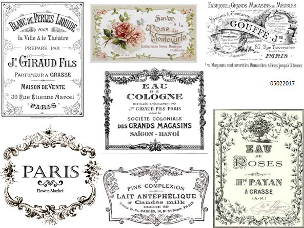 VinTaGe FRenCh AdVerTiSinG LaBeLs SHaBbY WaTerSLiDe DeCALs #1 | Designs ...