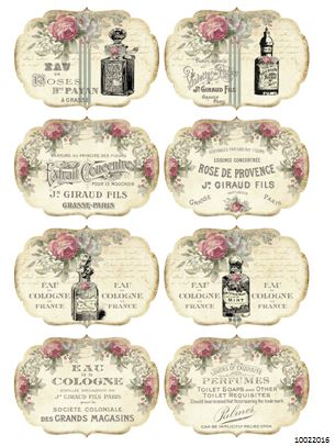 VinTagE FRenCh PerFuMe BoTTLe LaBeLs ShaBby WaTerSLiDe DeCALs | Designs ...