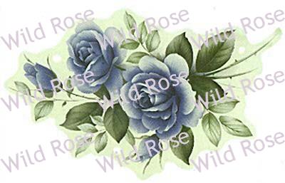 BLuE RoSeS & BuDs ShaBby WaTerSLiDe DeCALs | eBay